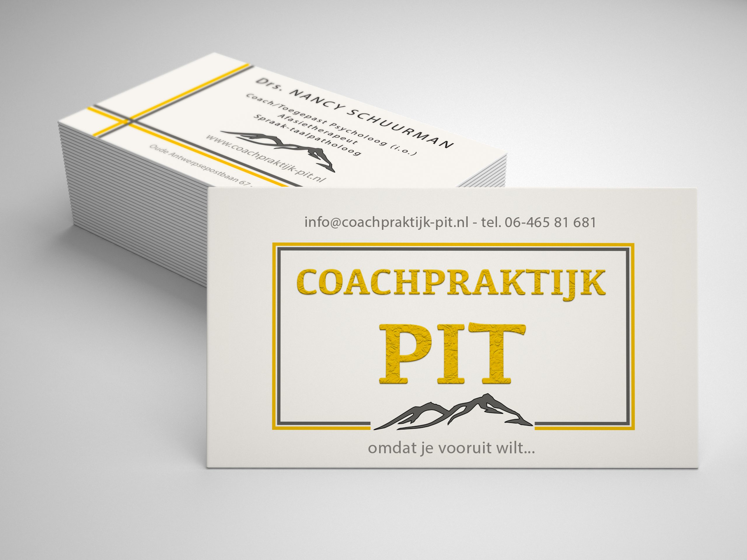 Visitekaartjes voor Coachpraktijk-Pit